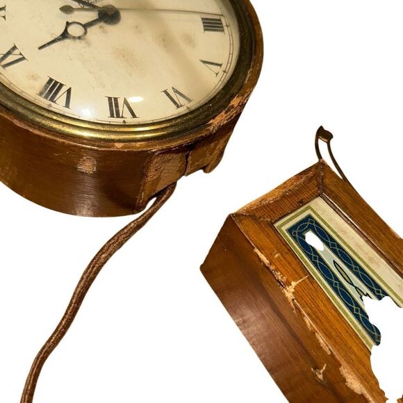 Vintage Warren Telechron Ashland Mass USA Electric Clock Banjo 1930'S - Picture 8 of 10